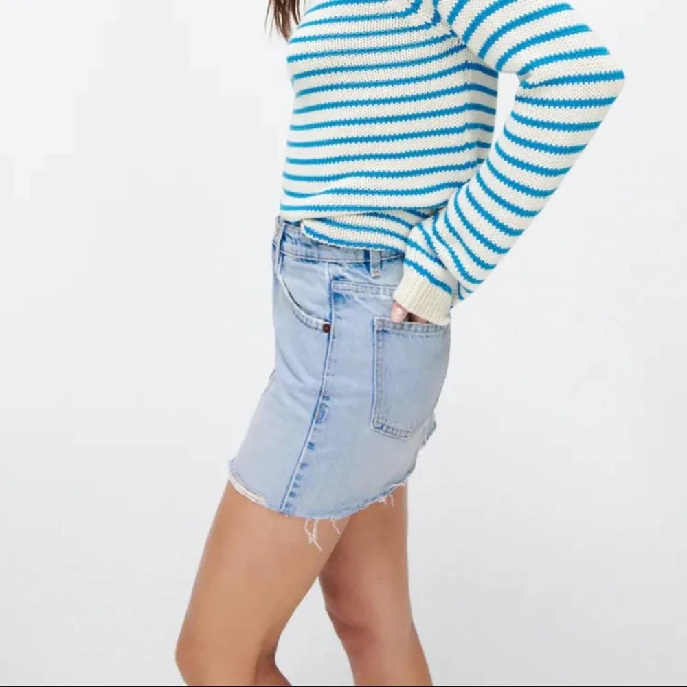 Zara ASYMMETRIC DENIM SKIRT - Picture 4 of 8